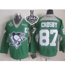 Penguins #87 Sidney Crosby Green Practice 2017 Stanley Cup Final Patch Stitched NHL Jersey Penguins #87 Sidney Crosby Green Practice 2017 Stanley Cup Final Patch Stitched NHL Jersey