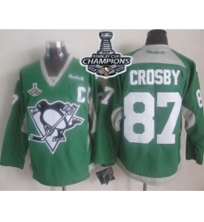 Penguins #87 Sidney Crosby Green Practice 2017 Stanley Cup Finals Champions Stitched NHL Jersey Penguins #87 Sidney Crosby Green Practice 2017 Stanley Cup Finals Champions Stitched NHL Jersey