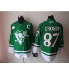 Penguins #87 Sidney Crosby Stitched Green St Patty Day NHL Jersey Penguins #87 Sidney Crosby Stitched Green St Patty Day NHL Jersey