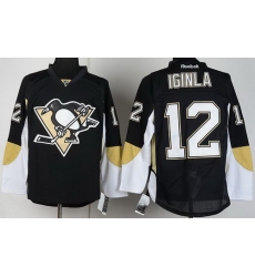 Pittsburgh Penguins 12 Jarome Iginla Black NHL Jersey Pittsburgh Penguins 12 Jarome Iginla Black NHL Jersey