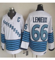 Pittsburgh Penguins #66 Mario Lemieux White-Light Blue CCM Throwback Stitched NHL jersey Pittsburgh Penguins #66 Mario Lemieux White-Light Blue CCM Throwback Stitched NHL jersey