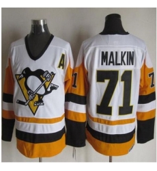 Pittsburgh Penguins #71 Evgeni Malkin White Black CCM Throwback NHL Jersey Pittsburgh Penguins #71 Evgeni Malkin White Black CCM Throwback NHL Jersey