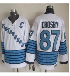 Pittsburgh Penguins #87 Sidney Crosby White-Light Blue CCM Throwback Stitched NHL jersey Pittsburgh Penguins #87 Sidney Crosby White-Light Blue CCM Throwback Stitched NHL jersey