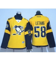 Penguins #58 Kris Letang Gold 2017 Stadium Series Womens Stitched NHL Jersey Penguins #58 Kris Letang Gold 2017 Stadium Series Womens Stitched NHL Jersey