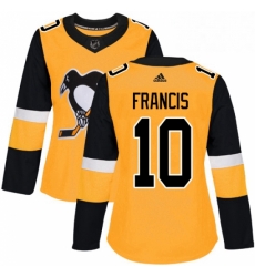 Womens Adidas Pittsburgh Penguins 10 Ron Francis Authentic Gold Alternate NHL Jersey Womens Adidas Pittsburgh Penguins 10 Ron Francis Authentic Gold Alternate NHL Jersey