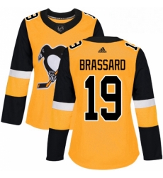 Womens Adidas Pittsburgh Penguins 19 Derick Brassard Authentic Gold Alternate NHL Jersey Womens Adidas Pittsburgh Penguins 19 Derick Brassard Authentic Gold Alternate NHL Jersey