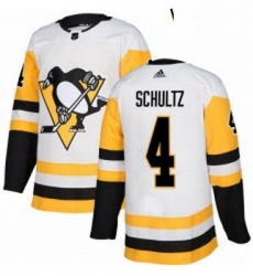 Womens Adidas Pittsburgh Penguins 4 Justin Schultz Authentic White Away NHL Jersey Womens Adidas Pittsburgh Penguins 4 Justin Schultz Authentic White Away NHL Jersey