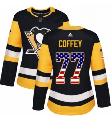 Womens Adidas Pittsburgh Penguins 77 Paul Coffey Authentic Black USA Flag Fashion NHL Jersey Womens Adidas Pittsburgh Penguins 77 Paul Coffey Authentic Black USA Flag Fashion NHL Jersey