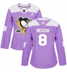 Womens Adidas Pittsburgh Penguins 8 Mark Recchi Authentic Purple Fights Cancer Practice NHL Jersey Womens Adidas Pittsburgh Penguins 8 Mark Recchi Authentic Purple Fights Cancer Practice NHL Jersey