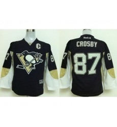 Kids Pittsburgh Penguins 87 Sidney Crosby Black NHL Jerseys