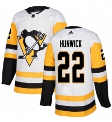 Youth Adidas Pittsburgh Penguins 22 Matt Hunwick Authentic White Away NHL Jersey Youth Adidas Pittsburgh Penguins 22 Matt Hunwick Authentic White Away NHL Jersey