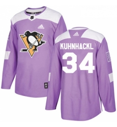 Youth Adidas Pittsburgh Penguins 34 Tom Kuhnhackl Authentic Purple Fights Cancer Practice NHL Jersey Youth Adidas Pittsburgh Penguins 34 Tom Kuhnhackl Authentic Purple Fights Cancer Practice NHL Jersey