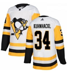 Youth Adidas Pittsburgh Penguins 34 Tom Kuhnhackl Authentic White Away NHL Jersey Youth Adidas Pittsburgh Penguins 34 Tom Kuhnhackl Authentic White Away NHL Jersey