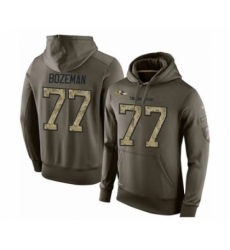Football Mens Baltimore Ravens 77 Bradley Bozeman Green Salute To Service Pullover Hoodie Football Mens Baltimore Ravens 77 Bradley Bozeman Green Salute To Service Pullover Hoodie