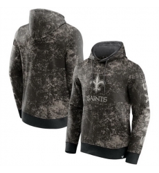 Men New Orleans Saints Black Gray Blackout Tonal Pullover Hoodie Men New Orleans Saints Black Gray Blackout Tonal Pullover Hoodie