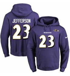 NFL Mens Nike Baltimore Ravens 23 Tony Jefferson Purple Name Number Pullover Hoodie NFL Mens Nike Baltimore Ravens 23 Tony Jefferson Purple Name Number Pullover Hoodie