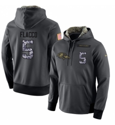 NFL Mens Nike Baltimore Ravens 5 Joe Flacco Stitched Black Anthracite Salute to Service Player Performance Hoodie NFL Mens Nike Baltimore Ravens 5 Joe Flacco Stitched Black Anthracite Salute to Service Player Performance Hoodie