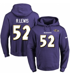 NFL Mens Nike Baltimore Ravens 52 Ray Lewis Purple Name Number Pullover Hoodie NFL Mens Nike Baltimore Ravens 52 Ray Lewis Purple Name Number Pullover Hoodie
