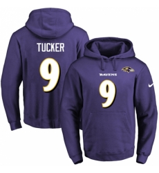 NFL Mens Nike Baltimore Ravens 9 Justin Tucker Purple Name Number Pullover Hoodie NFL Mens Nike Baltimore Ravens 9 Justin Tucker Purple Name Number Pullover Hoodie
