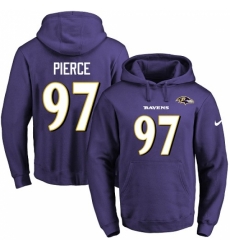 NFL Mens Nike Baltimore Ravens 97 Michael Pierce Purple Name Number Pullover Hoodie NFL Mens Nike Baltimore Ravens 97 Michael Pierce Purple Name Number Pullover Hoodie