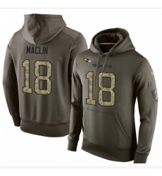 NFL Nike Baltimore Ravens 18 Jeremy Maclin Green Salute To Service Mens Pullover Hoodie NFL Nike Baltimore Ravens 18 Jeremy Maclin Green Salute To Service Mens Pullover Hoodie