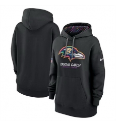 Women Baltimore Ravens Black 2024 Crucial Catch Club Pullover Hoodie Women Baltimore Ravens Black 2024 Crucial Catch Club Pullover Hoodie