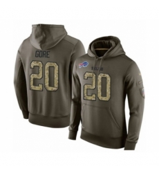 Football Mens Buffalo Bills 20 Frank Gore Green Salute To Service Pullover Hoodie Football Mens Buffalo Bills 20 Frank Gore Green Salute To Service Pullover Hoodie