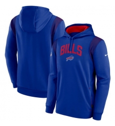 Men Buffalo Bills Royal Sideline Stack Performance Pullover Hoodie 001 Men Buffalo Bills Royal Sideline Stack Performance Pullover Hoodie 001