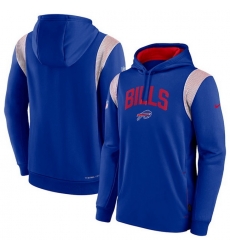 Men Buffalo Bills Royal Sideline Stack Performance Pullover Hoodie 002 Men Buffalo Bills Royal Sideline Stack Performance Pullover Hoodie 002