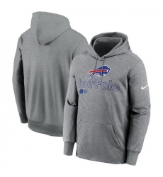 Men Nike Heather Gray Buffalo Bills Performance Pullover Hoodie Men Nike Heather Gray Buffalo Bills Performance Pullover Hoodie