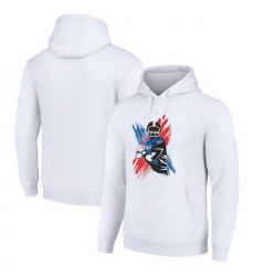 Men Starter White Buffalo Bills Player X Fleece Pullover Hoodie Men Starter White Buffalo Bills Player X Fleece Pullover Hoodie