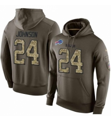 NFL Nike Buffalo Bills 24 Leonard Johnson Green Salute To Service Mens Pullover Hoodie NFL Nike Buffalo Bills 24 Leonard Johnson Green Salute To Service Mens Pullover Hoodie