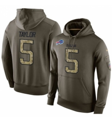 NFL Nike Buffalo Bills 5 Tyrod Taylor Green Salute To Service Mens Pullover Hoodie NFL Nike Buffalo Bills 5 Tyrod Taylor Green Salute To Service Mens Pullover Hoodie