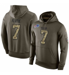 NFL Nike Buffalo Bills 7 Doug Flutie Green Salute To Service Mens Pullover Hoodie NFL Nike Buffalo Bills 7 Doug Flutie Green Salute To Service Mens Pullover Hoodie