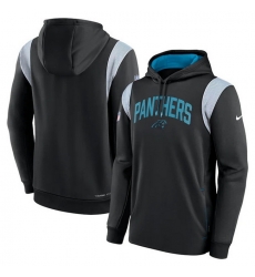 Men Carolina Panthers Black Sideline Stack Performance Pullover Hoodie 001 Men Carolina Panthers Black Sideline Stack Performance Pullover Hoodie 001
