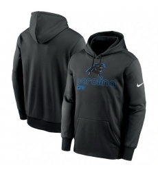 Men Nike Black Carolina Panthers Performance Pullover Hoodie Men Nike Black Carolina Panthers Performance Pullover Hoodie