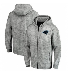 NFL Carolina Panthers Pro Line by Fanatics Branded Space Dye Performance Full Zip Hoodie Heathered Gray NFL Carolina Panthers Pro Line by Fanatics Branded Space Dye Performance Full Zip Hoodie Heathered Gray