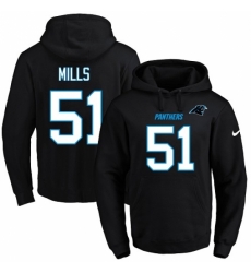 NFL Mens Nike Carolina Panthers 51 Sam Mills Black Name Number Pullover Hoodie NFL Mens Nike Carolina Panthers 51 Sam Mills Black Name Number Pullover Hoodie