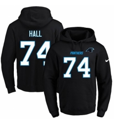 NFL Mens Nike Carolina Panthers 74 Daeshon Hall Black Name Number Pullover Hoodie NFL Mens Nike Carolina Panthers 74 Daeshon Hall Black Name Number Pullover Hoodie