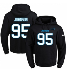 NFL Mens Nike Carolina Panthers 95 Charles Johnson Black Name Number Pullover Hoodie NFL Mens Nike Carolina Panthers 95 Charles Johnson Black Name Number Pullover Hoodie