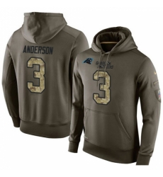 NFL Nike Carolina Panthers 3 Derek Anderson Green Salute To Service Mens Pullover Hoodie NFL Nike Carolina Panthers 3 Derek Anderson Green Salute To Service Mens Pullover Hoodie