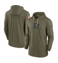 Men Cincinnati Bengals 2022 Olive Salute To Service Tonal Pullover Hoodie Men Cincinnati Bengals 2022 Olive Salute To Service Tonal Pullover Hoodie