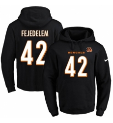 NFL Mens Nike Cincinnati Bengals 42 Clayton Fejedelem Black Name Number Pullover Hoodie NFL Mens Nike Cincinnati Bengals 42 Clayton Fejedelem Black Name Number Pullover Hoodie