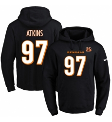 NFL Mens Nike Cincinnati Bengals 97 Geno Atkins Black Name Number Pullover Hoodie NFL Mens Nike Cincinnati Bengals 97 Geno Atkins Black Name Number Pullover Hoodie