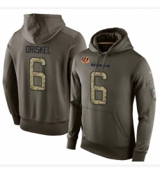 NFL Nike Cincinnati Bengals 6 Jeff Driskel Green Salute To Service Mens Pullover Hoodie NFL Nike Cincinnati Bengals 6 Jeff Driskel Green Salute To Service Mens Pullover Hoodie