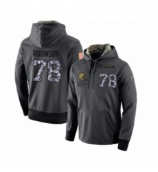 Football Mens Cleveland Browns 78 Greg Robinson Stitched Black Anthracite Salute to Service Player Performance Hoodie Football Mens Cleveland Browns 78 Greg Robinson Stitched Black Anthracite Salute to Service Player Performance Hoodie