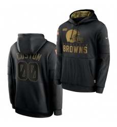 Men Custom Men Cleveland Browns 2020 Salute To Service Black Sideline Performance Pullover Hoodie Men Custom Men Cleveland Browns 2020 Salute To Service Black Sideline Performance Pullover Hoodie
