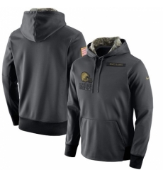 NFL Mens Cleveland Browns Nike Anthracite Salute to Service Player Performance Hoodie NFL Mens Cleveland Browns Nike Anthracite Salute to Service Player Performance Hoodie
