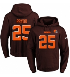 NFL Mens Nike Cleveland Browns 25 Calvin Pryor Brown Name Number Pullover Hoodie NFL Mens Nike Cleveland Browns 25 Calvin Pryor Brown Name Number Pullover Hoodie