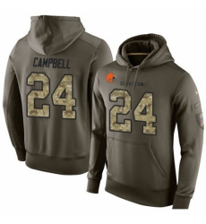 NFL Nike Cleveland Browns 24 Ibraheim Campbell Green Salute To Service Mens Pullover Hoodie NFL Nike Cleveland Browns 24 Ibraheim Campbell Green Salute To Service Mens Pullover Hoodie